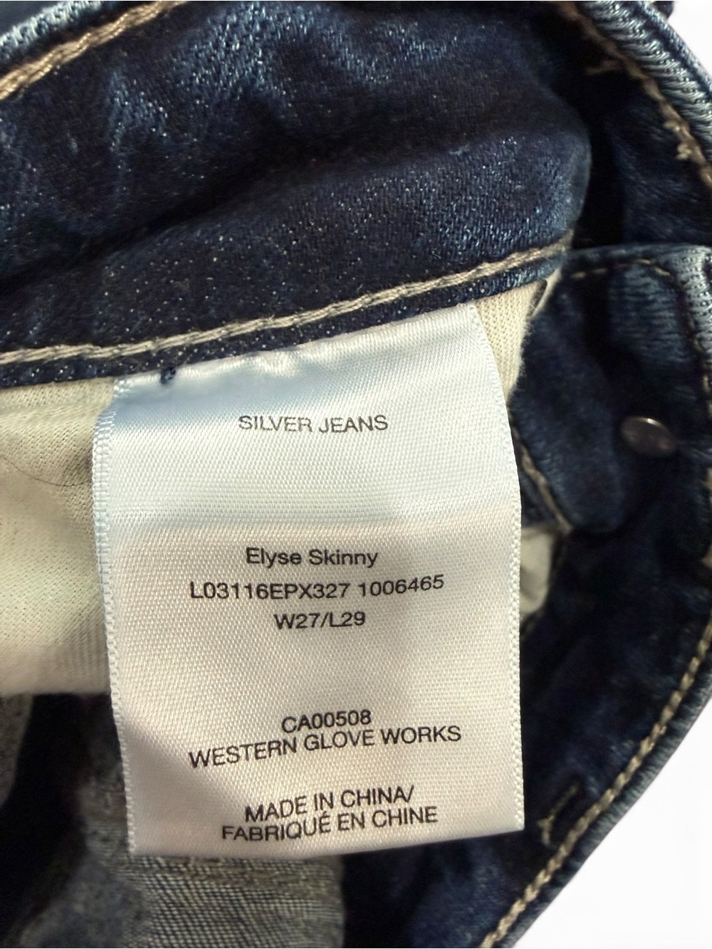 Silver Jeans Co. Elyse Skinny Jeans size 27 - Picture 11 of 13